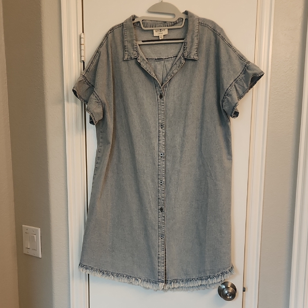 Umgee Light Blue Denim Dress